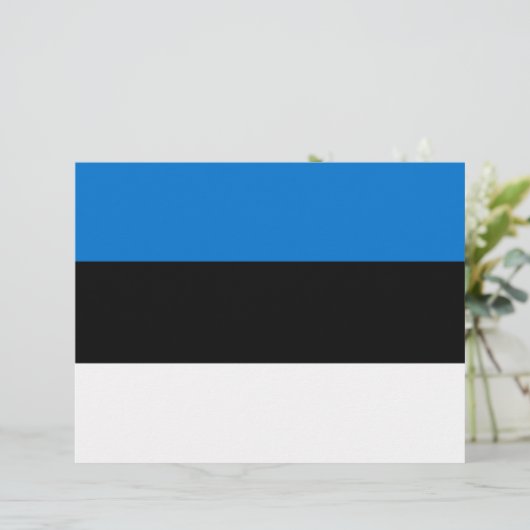 Briefhoofd met vlag van Estland (Staand voorkant)