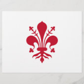 Briefhoofd met vlag van Florence, Toscane (Voorkant)