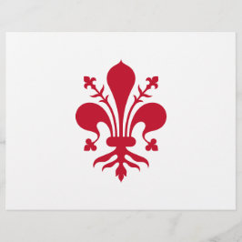 Briefhoofd met vlag van Florence, Toscane