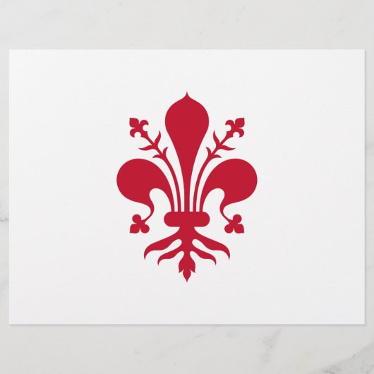 Briefhoofd met vlag van Florence, Toscane (Voorkant)