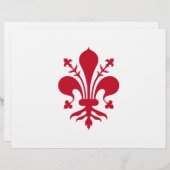 Briefhoofd met vlag van Florence, Toscane (Voorkant / Achterkant)