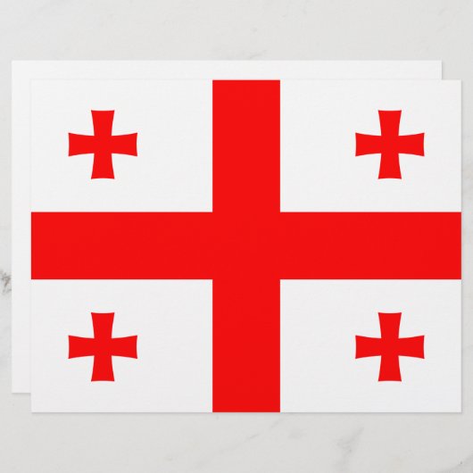 Briefhoofd met vlag van Georgië (Voorkant / Achterkant)