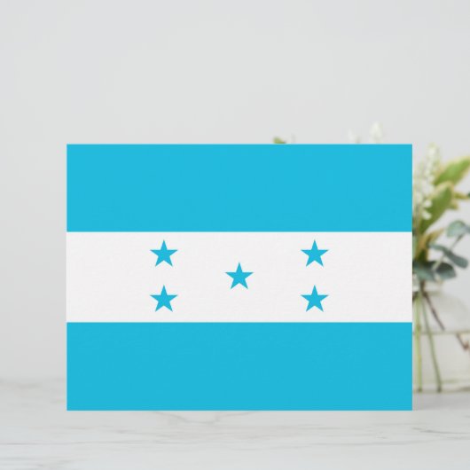 Briefhoofd met vlag van Honduras (Staand voorkant)