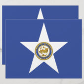 Briefhoofd met vlag van Houston, VS (Voorkant / Achterkant)