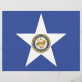 Briefhoofd met vlag van Houston, VS (Achterkant)