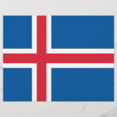 Briefhoofd met vlag van IJsland (Voorkant)