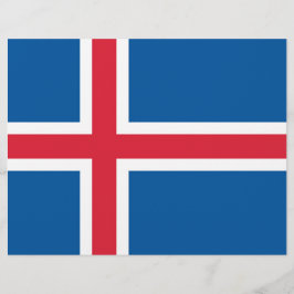 Briefhoofd met vlag van IJsland