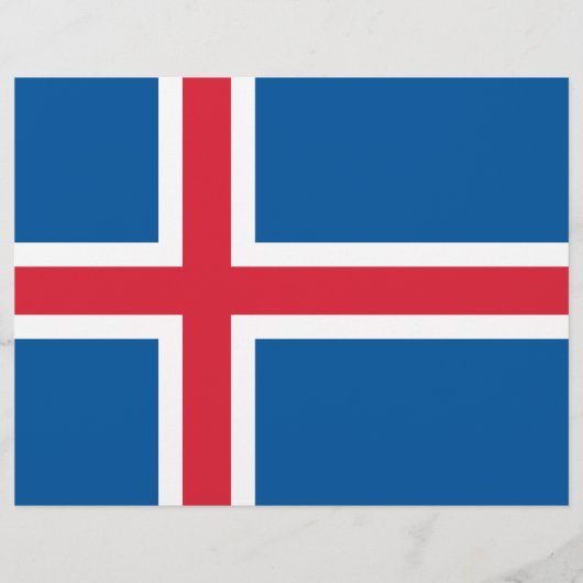 Briefhoofd met vlag van IJsland (Voorkant)