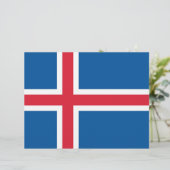 Briefhoofd met vlag van IJsland (Staand voorkant)
