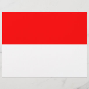 Briefhoofd met vlag van Indonesië
