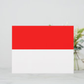 Briefhoofd met vlag van Indonesië (Staand voorkant)