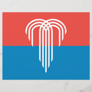 Briefhoofd met vlag van Kansas City, Missouri