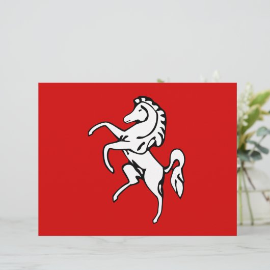 Briefhoofd met vlag van Kent, Engeland (Staand voorkant)