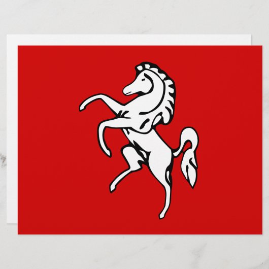 Briefhoofd met vlag van Kent, Engeland (Voorkant / Achterkant)