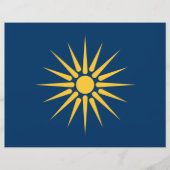 Briefhoofd met vlag van Macedonië, Griekenland (Voorkant)