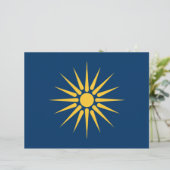 Briefhoofd met vlag van Macedonië, Griekenland (Staand voorkant)