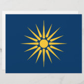 Briefhoofd met vlag van Macedonië, Griekenland (Voorkant / Achterkant)