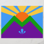 Briefhoofd met Vlag van Manitou Springs, Colorado (Voorkant)