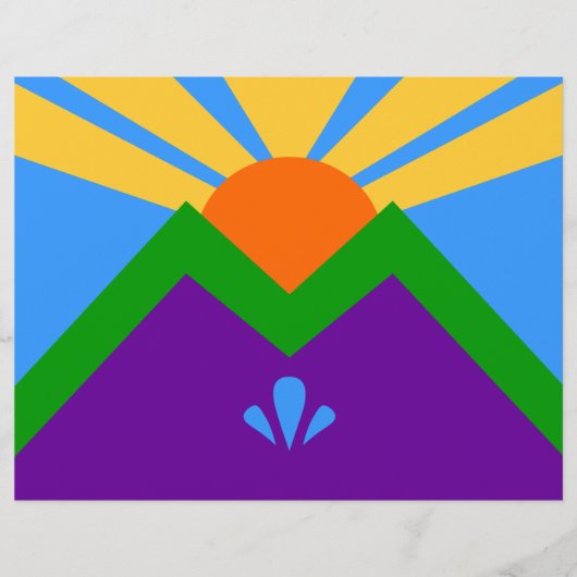 Briefhoofd met Vlag van Manitou Springs, Colorado (Voorkant)