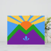 Briefhoofd met Vlag van Manitou Springs, Colorado (Staand voorkant)