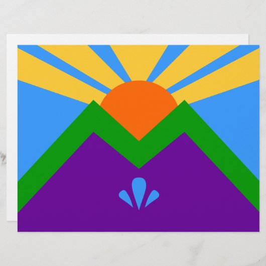 Briefhoofd met Vlag van Manitou Springs, Colorado (Voorkant / Achterkant)