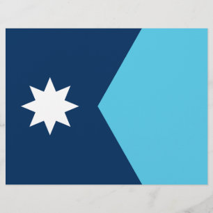 Briefhoofd met vlag van Minnesota, VS