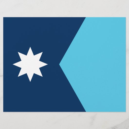 Briefhoofd met vlag van Minnesota, VS (Voorkant)