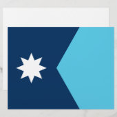Briefhoofd met vlag van Minnesota, VS (Voorkant / Achterkant)