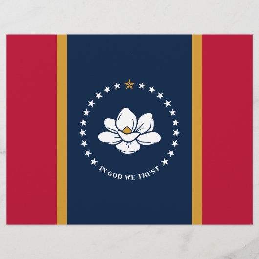 Briefhoofd met vlag van Mississippi (Voorkant)