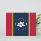 Briefhoofd met vlag van Mississippi (Staand voorkant)