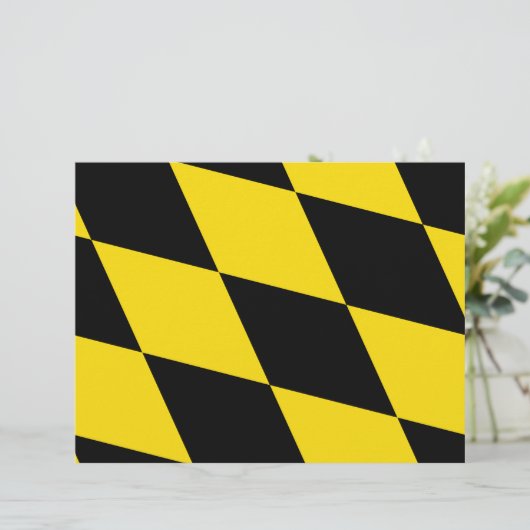 Briefhoofd met vlag van München, Duitsland (Staand voorkant)