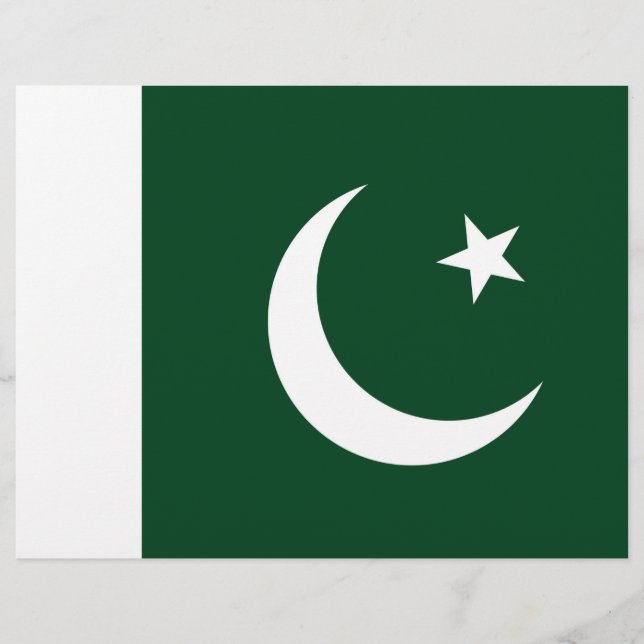 Briefhoofd met vlag van Pakistan (Voorkant)