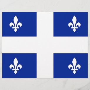 Briefhoofd met Vlag van Quebec, Canada