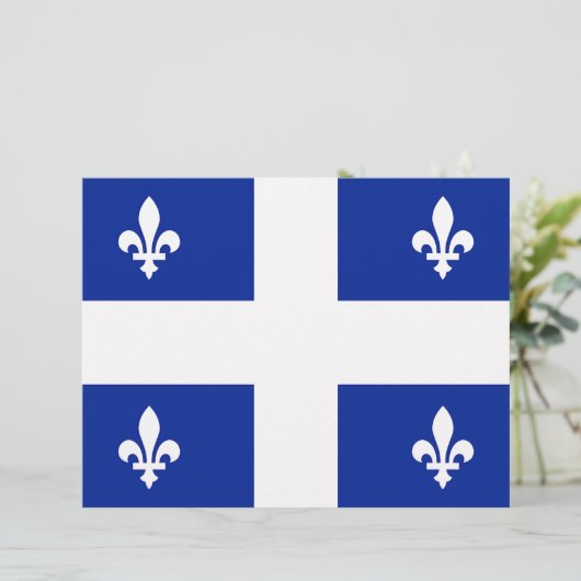 Briefhoofd met Vlag van Quebec, Canada (Staand voorkant)