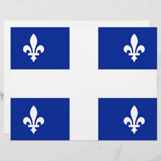 Briefhoofd met Vlag van Quebec, Canada (Voorkant / Achterkant)