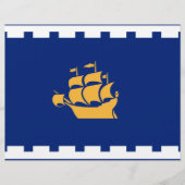 Briefhoofd met Vlag van Quebec City, Canada (Voorkant)