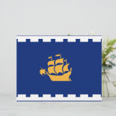 Briefhoofd met Vlag van Quebec City, Canada (Staand voorkant)