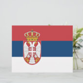 Briefhoofd met vlag van Servië (Staand voorkant)