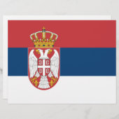 Briefhoofd met vlag van Servië (Voorkant / Achterkant)