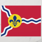 Briefhoofd met Vlag van St. Louis, Missouri (Voorkant)