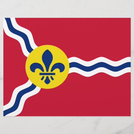 Briefhoofd met Vlag van St. Louis, Missouri (Voorkant)