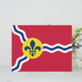 Briefhoofd met Vlag van St. Louis, Missouri (Staand voorkant)