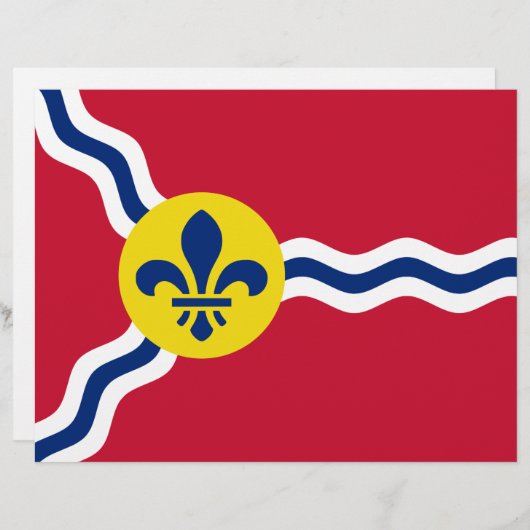Briefhoofd met Vlag van St. Louis, Missouri (Voorkant / Achterkant)