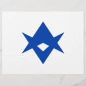 Briefhoofd met vlag van Toyota City, Japan (Voorkant)