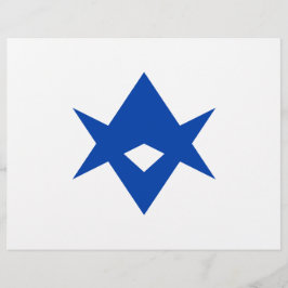 Briefhoofd met vlag van Toyota City, Japan