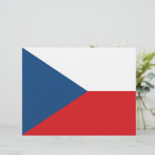Briefhoofd met vlag van Tsjechië (Staand voorkant)
