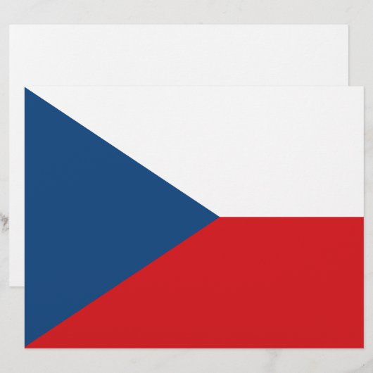 Briefhoofd met vlag van Tsjechië (Voorkant / Achterkant)