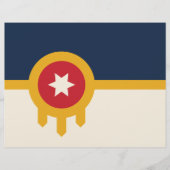 Briefhoofd met vlag van Tulsa, Oklahoma (Voorkant)
