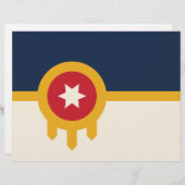 Briefhoofd met vlag van Tulsa, Oklahoma (Voorkant / Achterkant)