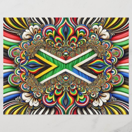 Briefhoofd met Zuid-Afrikaanse kleuren Design (Voorkant)